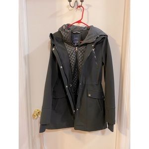 Nautica Black Rain Jacket/Coat with Hood
